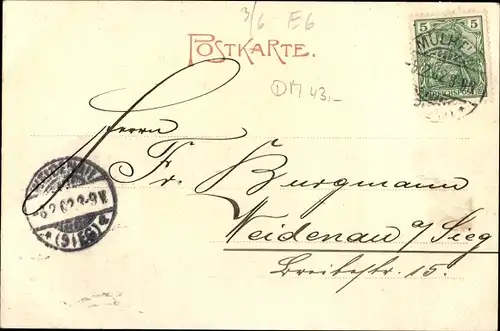 Ak Mülheim Köln am Rhein, Partie am Rhein