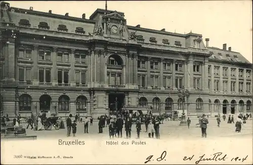 Ak Bruxelles Brüssel, Hotel des Postes