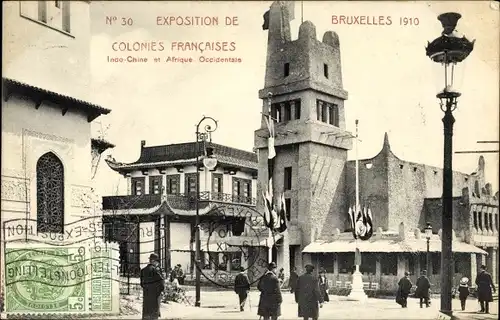Ak Bruxelles Brüssel, Exposition de 1910, Colonies Francaises