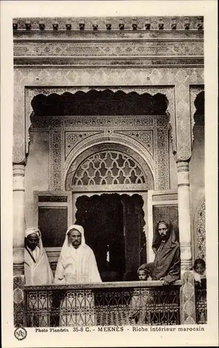 Ak Meknès Marokko, Riche interieur marocain