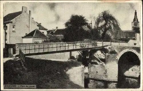 Ak Diksmuide Dixmude Westflandern Belgien, Pont du canal