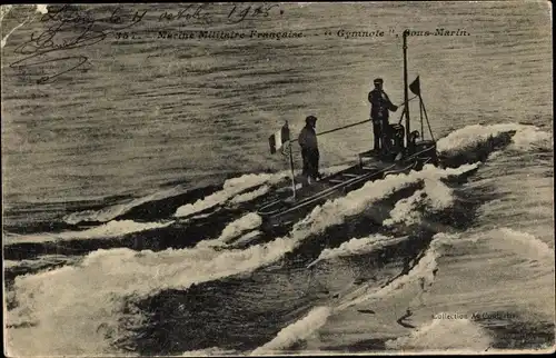 Ak Französisches Kriegsschiff, U-Boot Gymnote, Sous-Marin