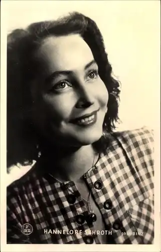Ak Schauspielerin Hannelore Schroth, Portrait, FBZ Verlag