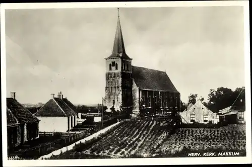 Ak Makkum Friesland Niederlande, Herv. Kerk