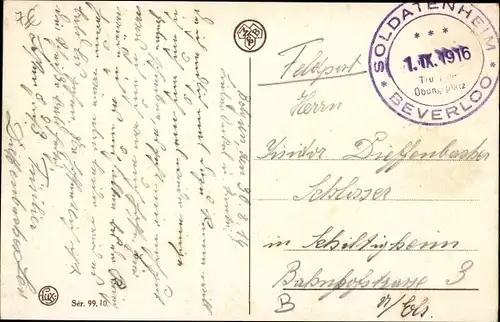 Ak Beverloo Beverlo Beringen Flandern Limburg, Offizierkasino