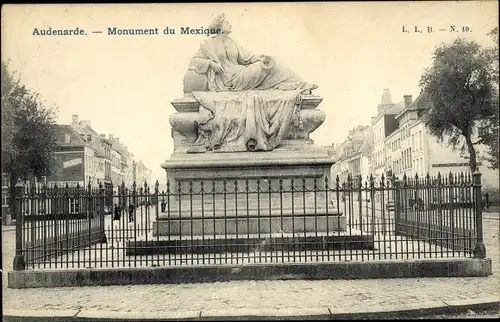Ak Oudenaarde Audenarde Ostflandern, Monument de Mexique
