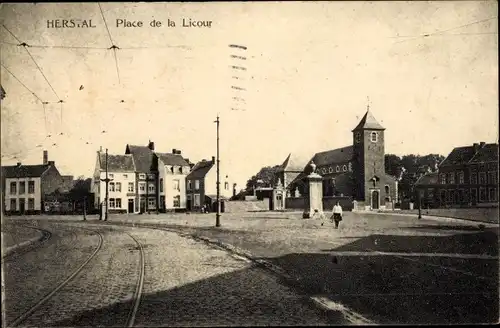 Ak Herstal Wallonien Lüttich, Place de la Licour