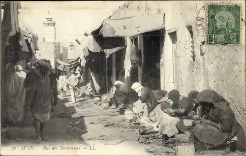 Ak Sfax Tunesien, Rue des Teinturiers, Färbergasse