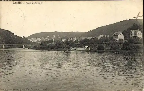 Ak Lustin Profondeville Wallonien Namur, Vue generale