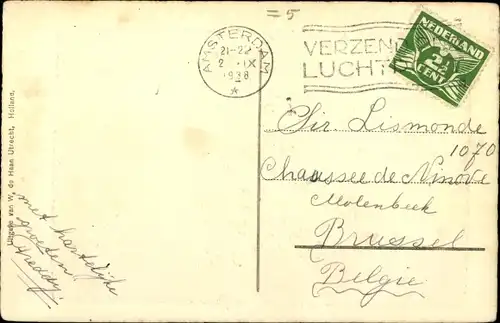 Künstler Ak Utrecht Niederlande, Achter de Dom Universiteit