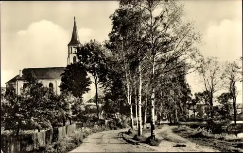 Ak Gablenz Crimmitschau in Sachsen, Blick zur Kirche