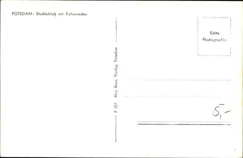 Ak Potsdam in Brandenburg, Stadtschloss mit Kolonnaden