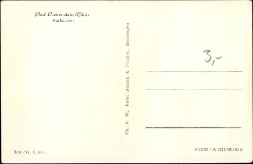 Ak Bad Liebenstein im Thüringer Wald, Kurkonzert