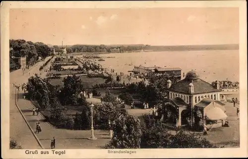 Ak Berlin Reinickendorf Tegel, Strandanlagen