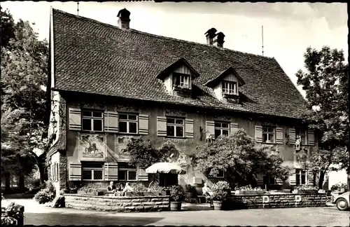 Ak Großholzleute Isny im Allgäu Baden Württemberg, Gasthof Pension Adler