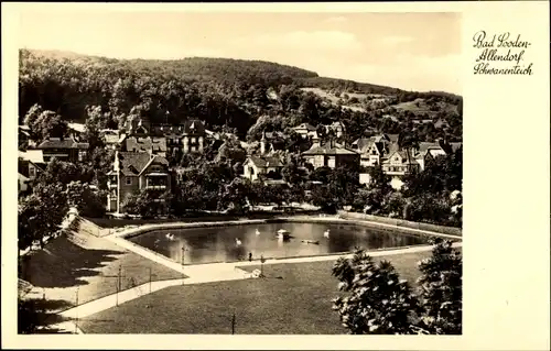 Ak Bad Sooden Allendorf an der Werra Hessen, Schwanenteich