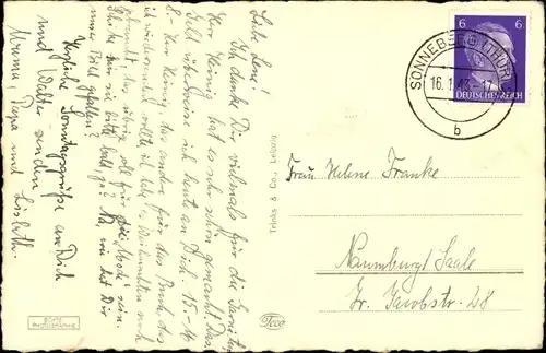 Ak Sonneberg Thüringen, Obere Stadt mit Schlossberg