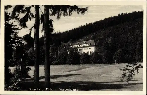 Ak Sonneberg in Thüringen, Walderholung, Haus am Waldrand