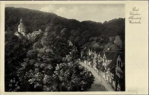 Ak Bad Sooden Allendorf an der Werra Hessen, Weinreihe, Straßenpartie, Fachwerkhäuser