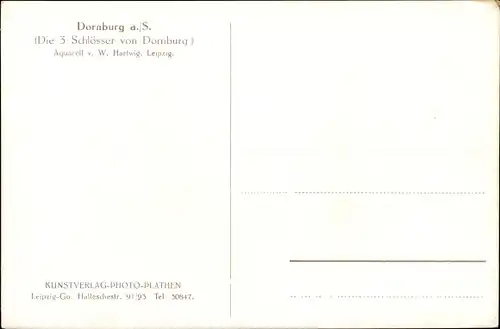 Künstler Ak Hartwig, W., Dornburg in Thüringen, Die 3 Schlösser, Hügellandschaft