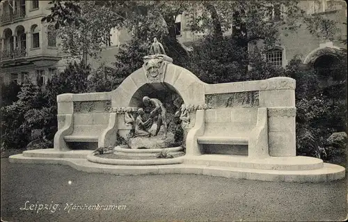 Ak Leipzig in Sachsen, Märchenbrunnen