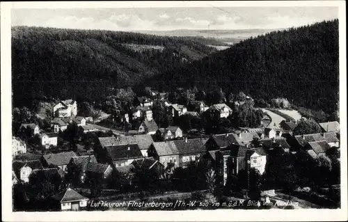 Ak Finsterbergen Friedrichroda im Thüringer Wald, Ort vom Kurhaus aus