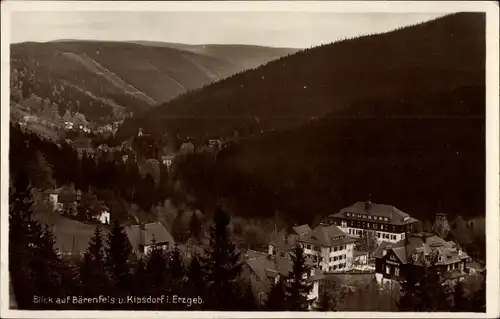 Ak Kipsdorf Altenberg im Erzgebirge, Blick auf Bärenfels