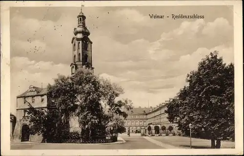 Ak Weimar in Thüringen, Residenzschloss