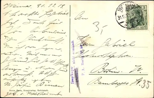 Ak Weimar in Thüringen, Residenzschloss