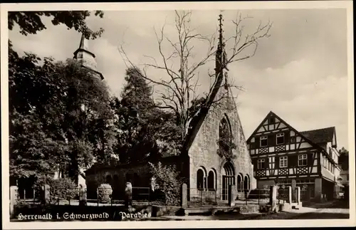 Ak Bad Herrenalb Schwarzwald, Blick zur Paradieskirche