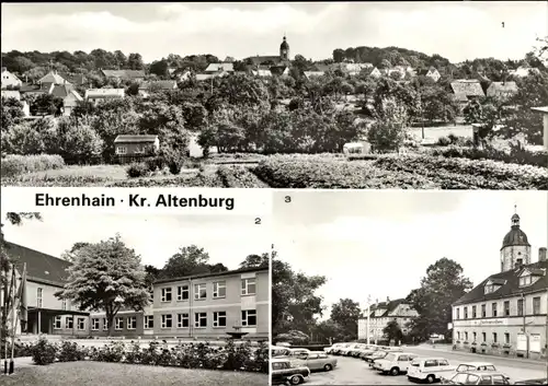 Ak Ehrenhain Nobitz im Altenburger Land, Teilansicht, Kurt-Pester-Oberschule, Waldenburger Straße