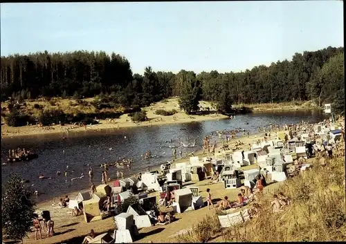 Ak Fockendorf Kreis Altenburg, Naherholungsgebiet, Strandansicht