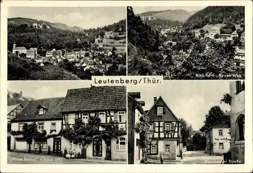 Ak Leutenberg in Thüringen, Haus Relius, Wurzbacher Straße, Blick vom Neuen Weg