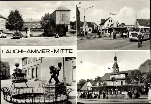 Ak Mitte Lauchhammer in der Niederlausitz, Busbahnhof, Wilhelm Pieck Platz