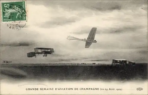 Ak Grande Semaine d'Aviation de Champagne, 22-29 Aout 1909, Flugpioniere