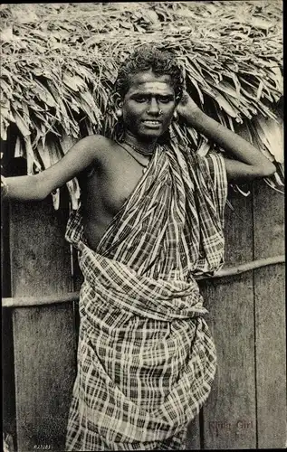 Ak Kling Girl, Einheimische in Tracht