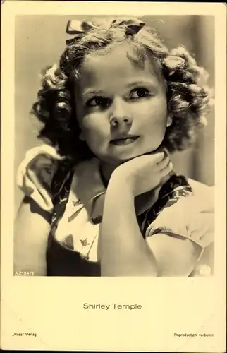 Ak Schauspielerin Shirley Temple, Portrait, Ross Verlag A 2154/2