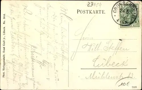 Ak Campow Utecht in Mecklenburg, Ratzeburger See, Boot Hedwig, Anlegestelle