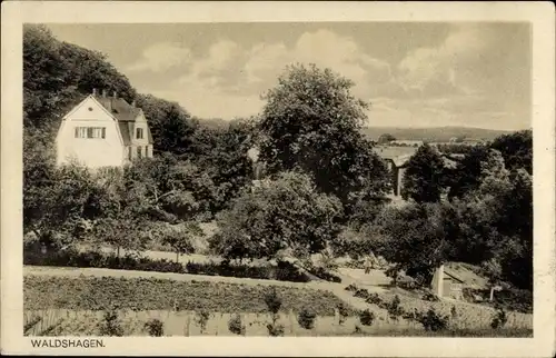 Ak Waldshagen Bösdorf in Holstein, Blick auf den Ort, Haus