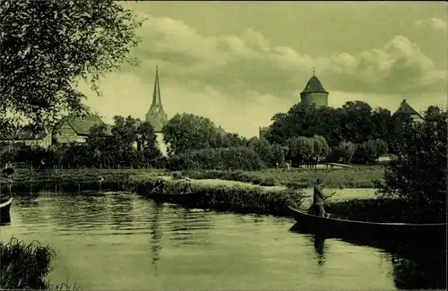 Ak Dannenberg an der Elbe, Flusspartie