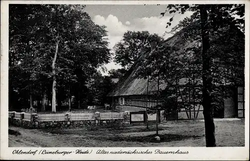 Ak Ohlendorf Seevetal in Niedersachsen, Altes niedersächsisches Bauernhaus
