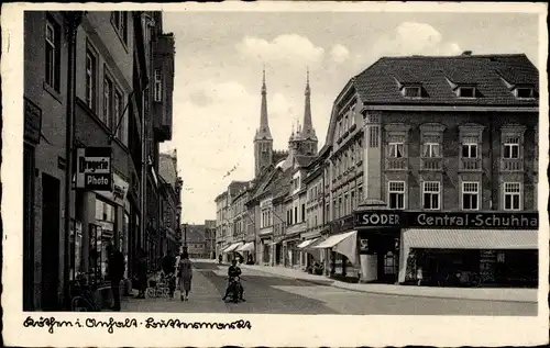 Ak Köthen in Anhalt, Buttermarkt, Central-Schuhhaus von H. Söder, Drogerie, Photo, Geschäfte