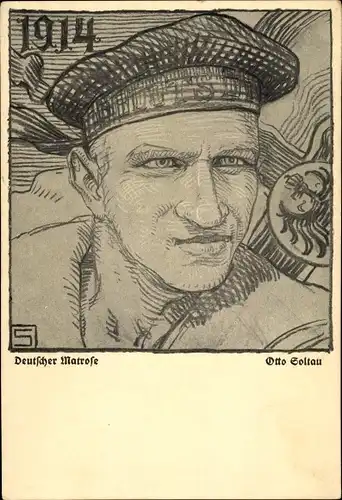 Künstler Ak Soltau, O., Deutscher Matrose, Portrait, 1914