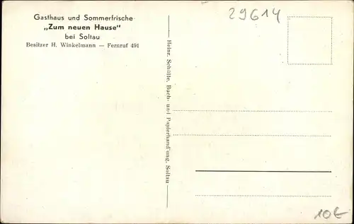 Ak Soltau Lüneburger Heide Niedersachsen, Gasthaus Zum neuen Haus, Parkanlagen, Böhmetal