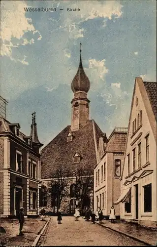 Ak Wesselburen in Dithmarschen, Kirche