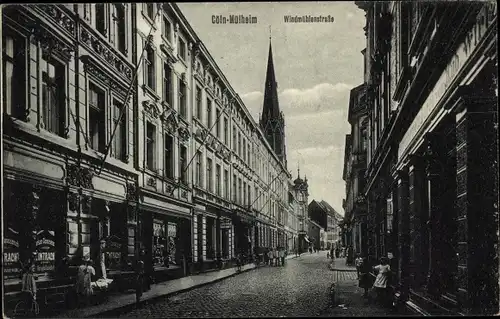 Ak Mülheim Köln am Rhein, Windmühlenstraße