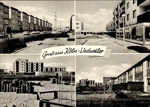 Ak Lindweiler Köln, Ortspartie