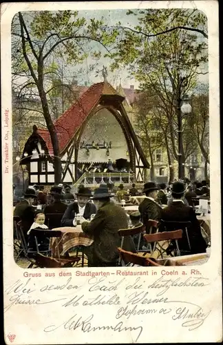 Ak Köln am Rhein, Stadtgarten Restaurant