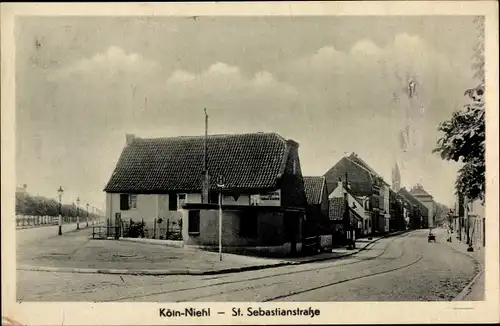 Ak Niehl Köln am Rhein, St. Sebastianstraße