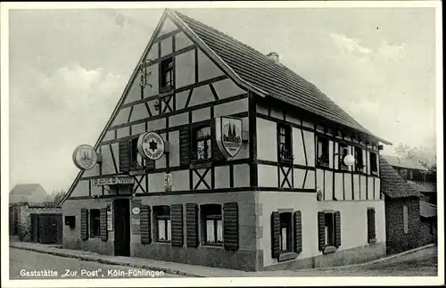 Ak Fühlingen Chorweiler Köln am Rhein, Gaststätte Zur Post